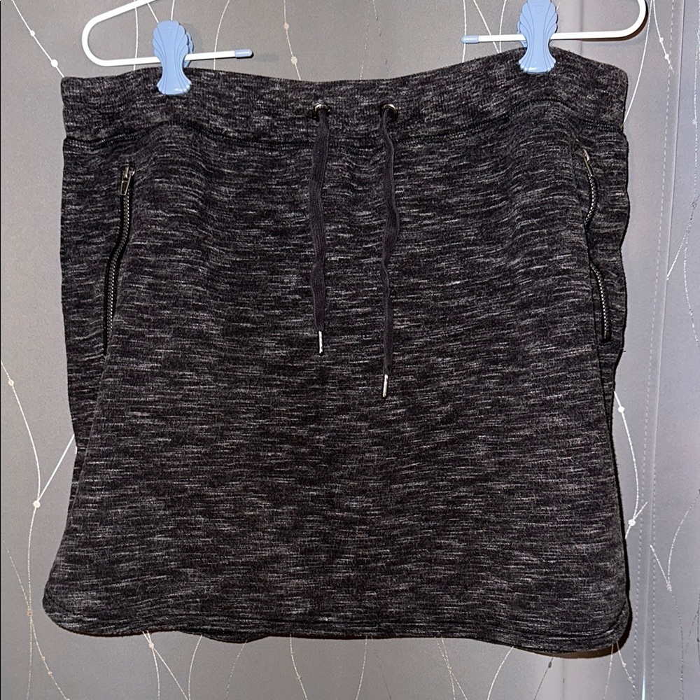 👙Green Tea Women’s XL Black Mini Skirt with Drawstring and Shorts Underneath